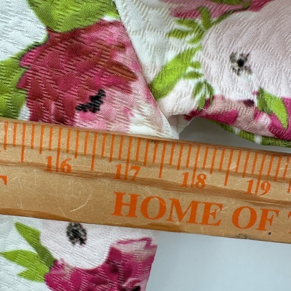 RACHEL PARCELL WHITE Pink Peonies Womans classic cottagecore sheath dress LARGE - Picture 10 of 14